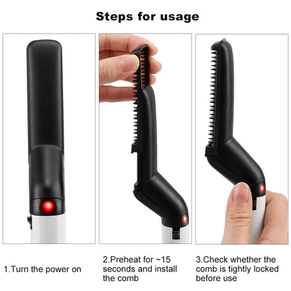 Beard Straightener and Styling Brush for Men