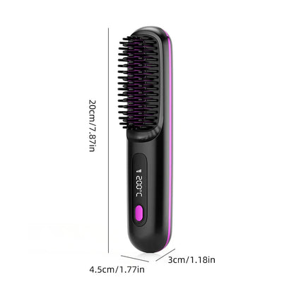 Wireless Ceramic Hair Straightening Comb