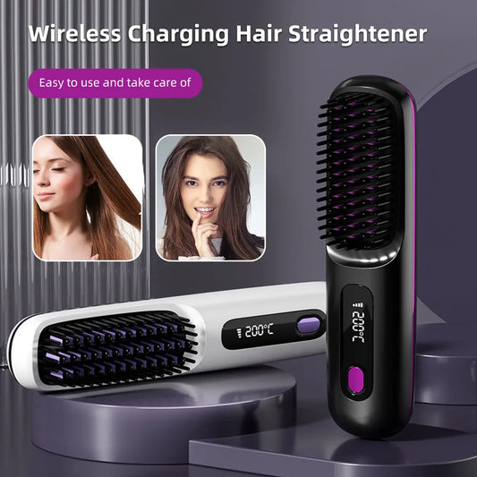 Wireless Ceramic Hair Straightening Comb