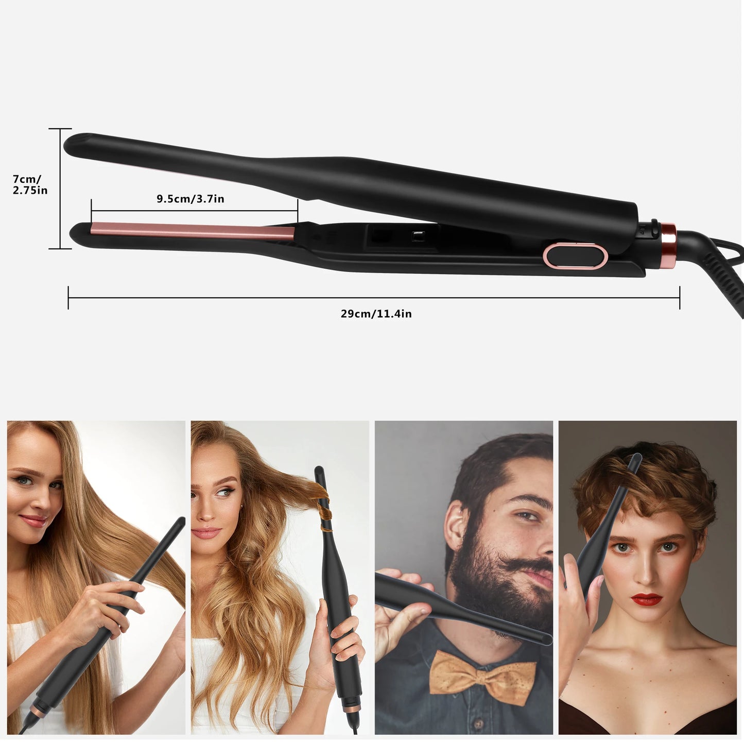 Mini Flat Iron for Short Hair & Beard