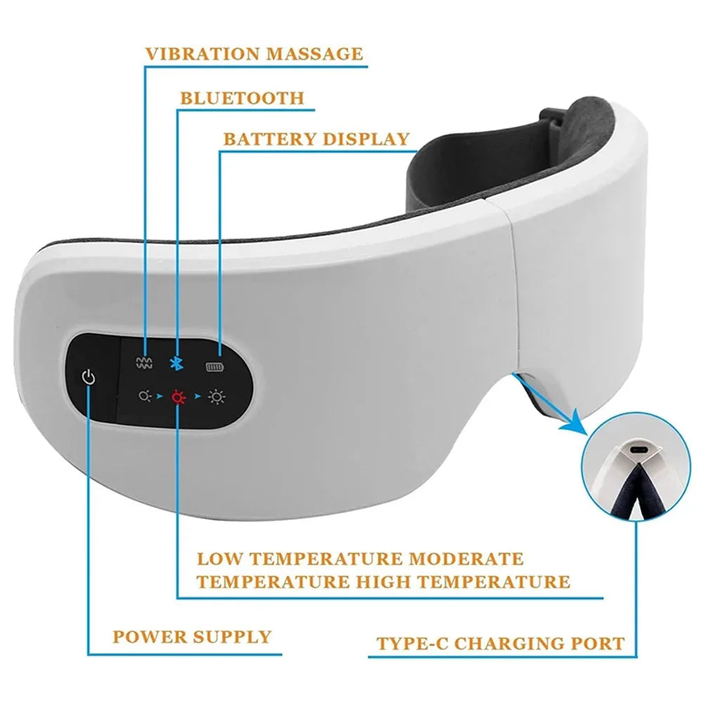 Eye Massager with Hot Compress and Bluetooth Music