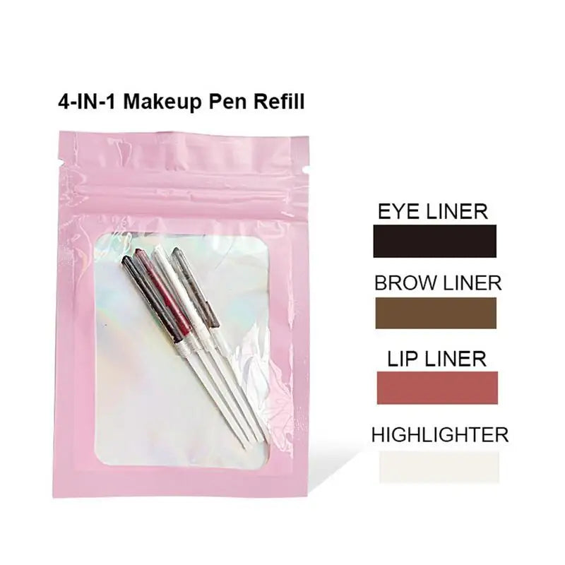 4-in-1 Eyebrow Pencil Lip Liner Highlighter Pen